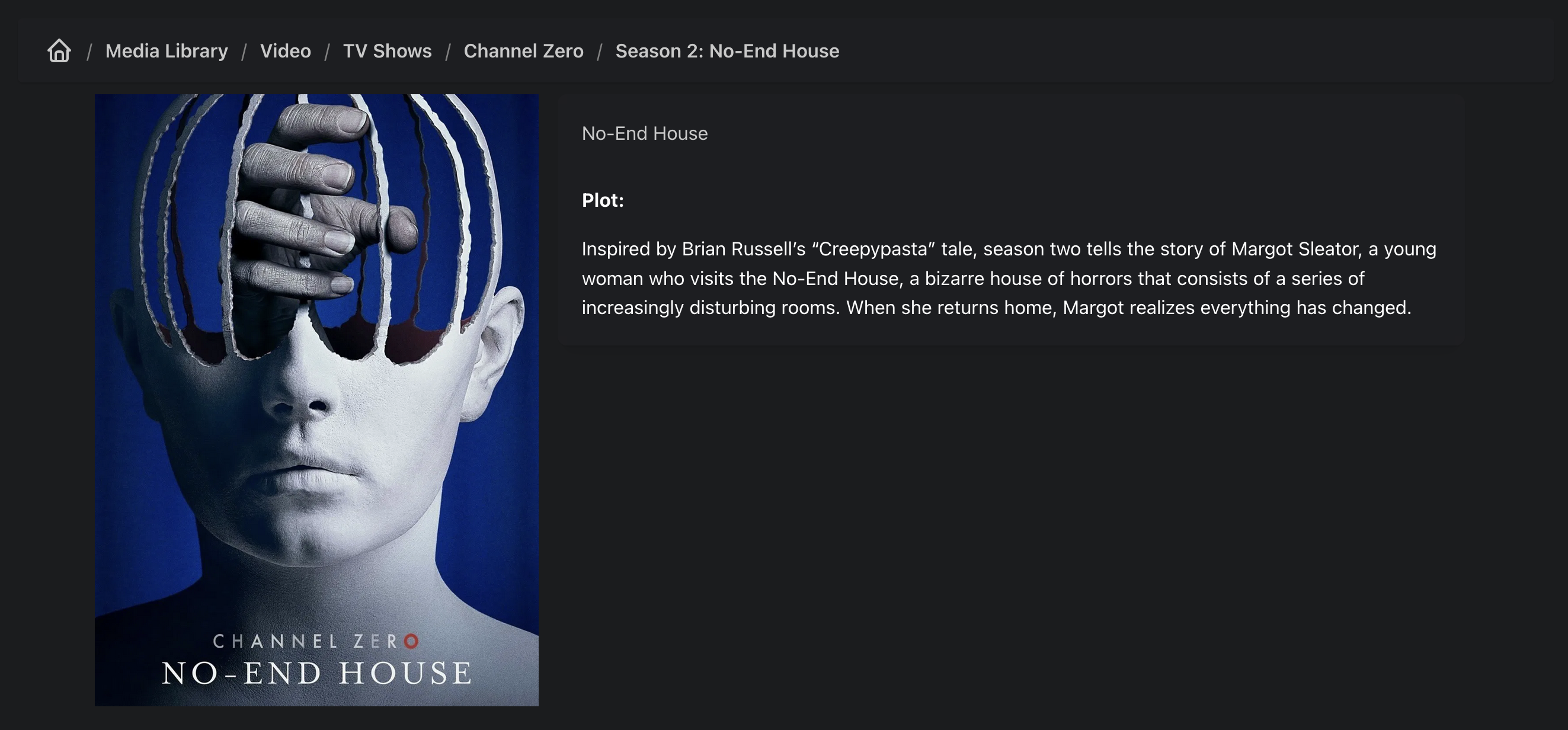 Exemplo de visualização da temporada